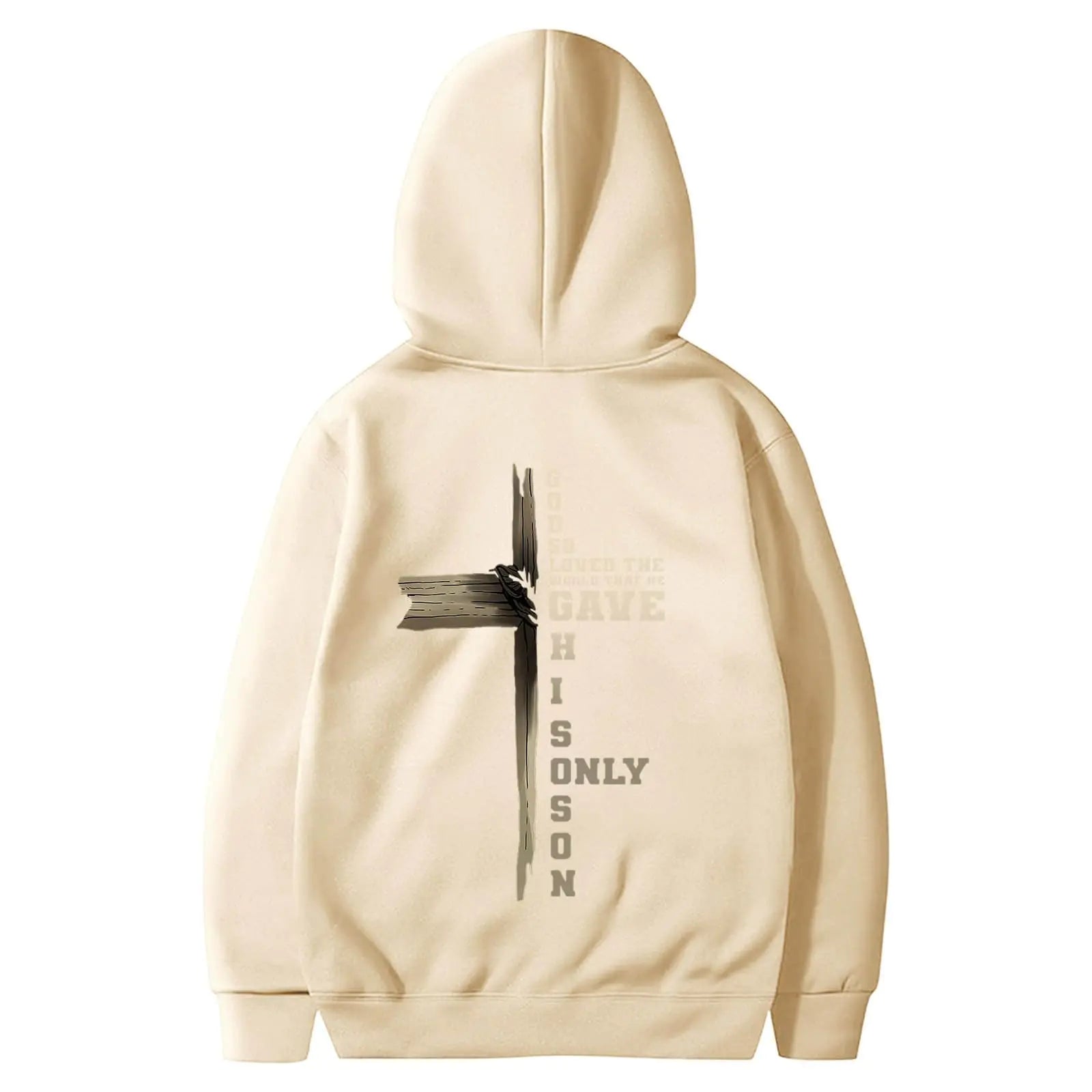 Jesus Hoodie Men Christian Letter Printed Religious Oversized Casual Hooded Sweatshirt Long Sleeve Pullover Tops with Pockets Jesus HoodieYellowL