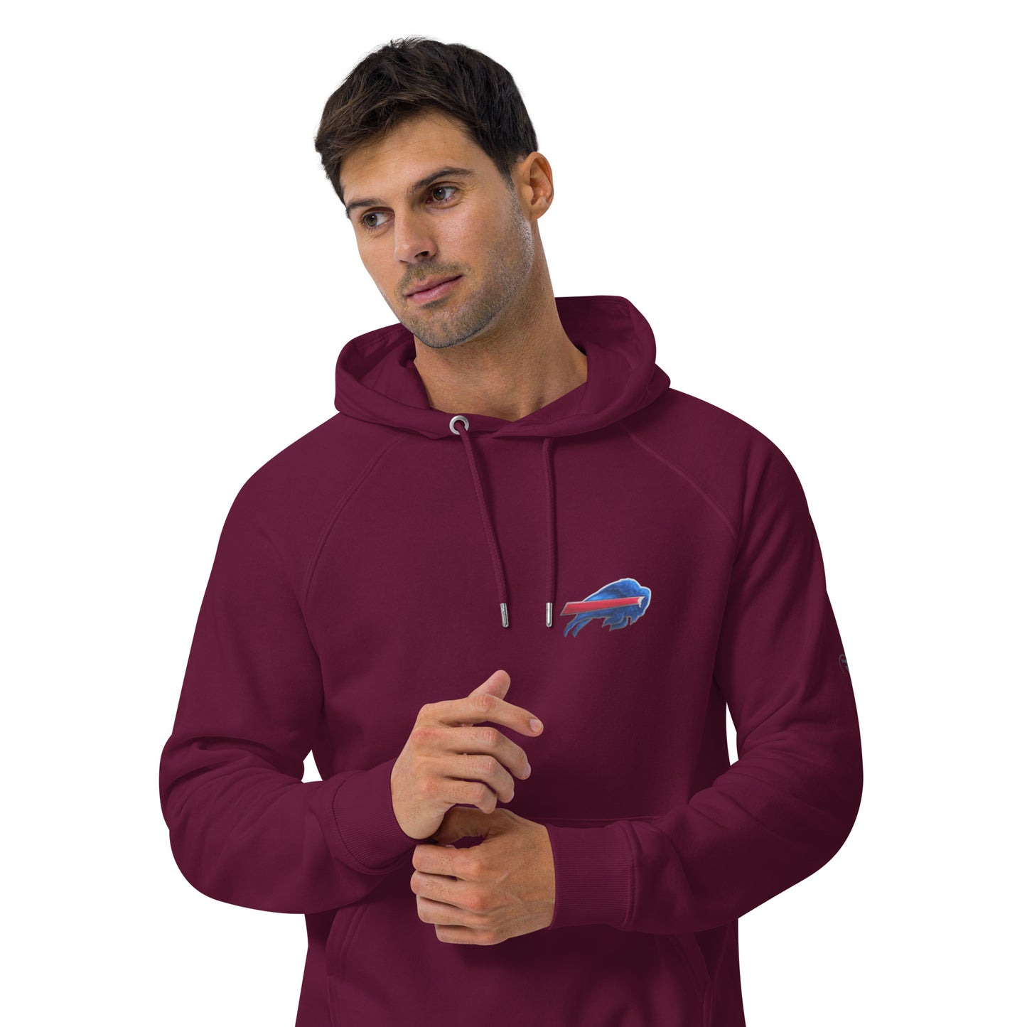 Unisex eco raglan hoodie-buffalo Bills