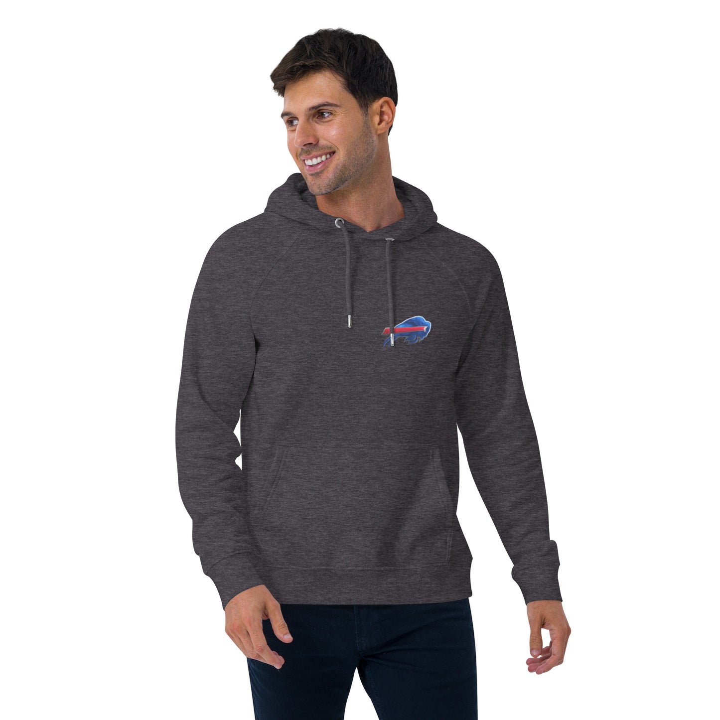 Unisex eco raglan hoodie-buffalo Bills