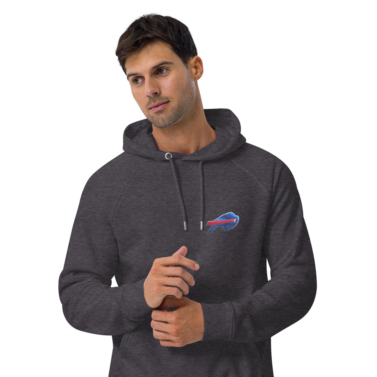 Unisex eco raglan hoodie-buffalo Bills