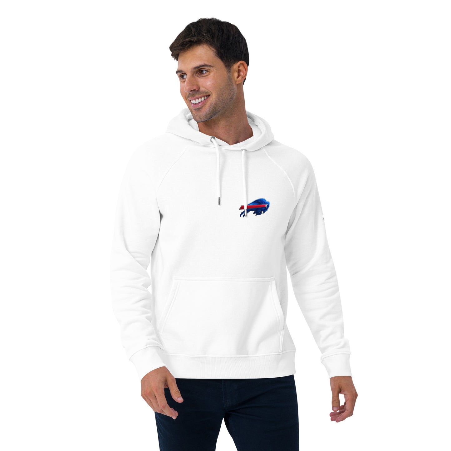 Unisex eco raglan hoodie-buffalo Bills