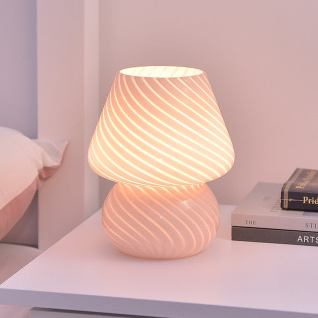 Mushroom Glass LED Bed Lamp