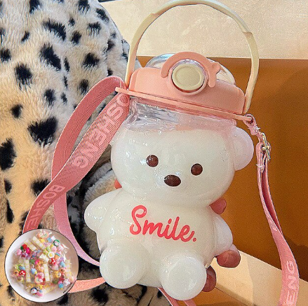 Kawaii Bear Water Bottle for Kids