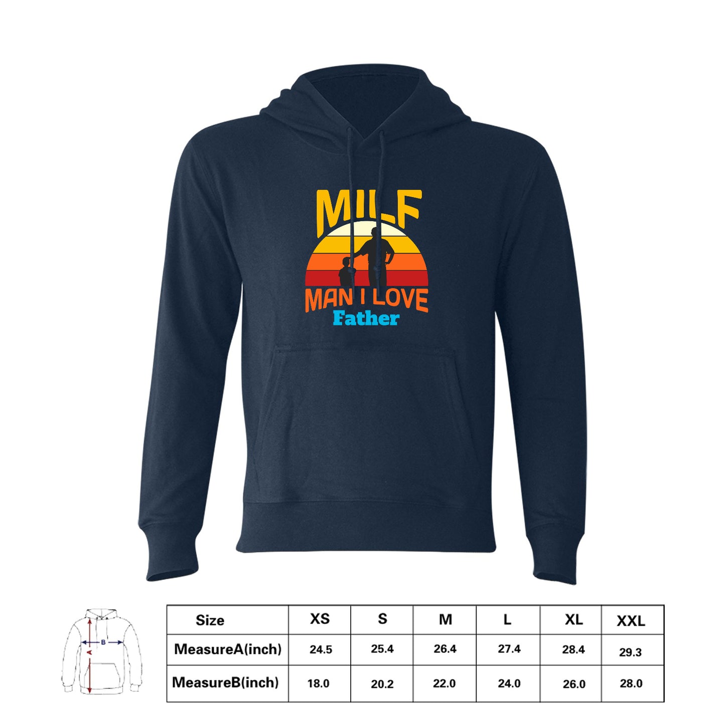 Customized T-shirt, Men's Gildan Hoodie Sweatshirt, Personalized Father's Day Gifts