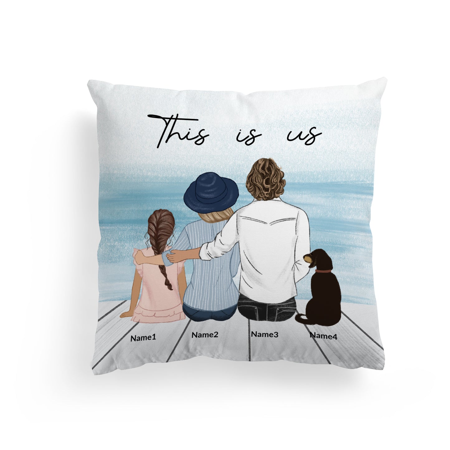 Throw Pillow Cover 18"x18" (One Side)