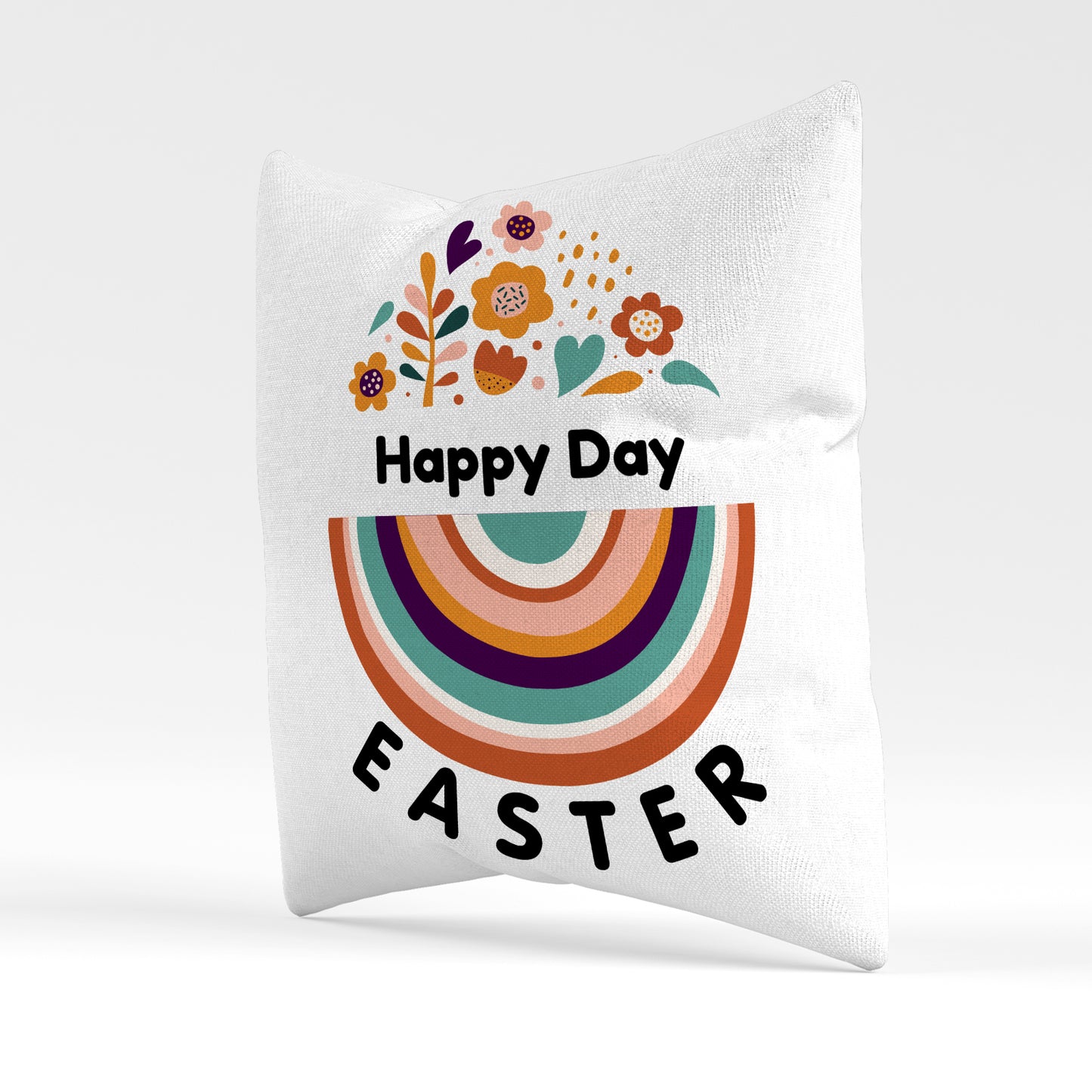 Customized  Throw Pillow Cover 20"x20" - Happy Easter, Personalized Easter Gifts