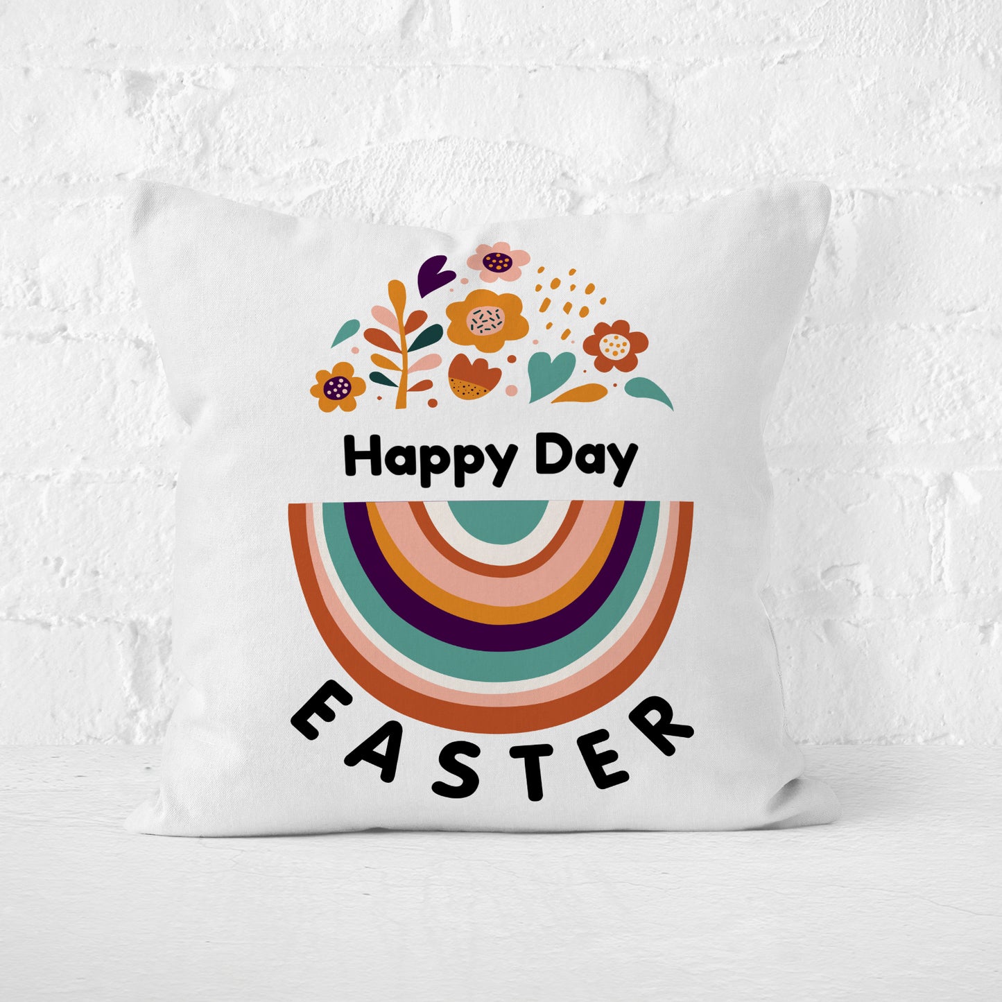 Customized  Throw Pillow Cover 20"x20" - Happy Easter, Personalized Easter Gifts