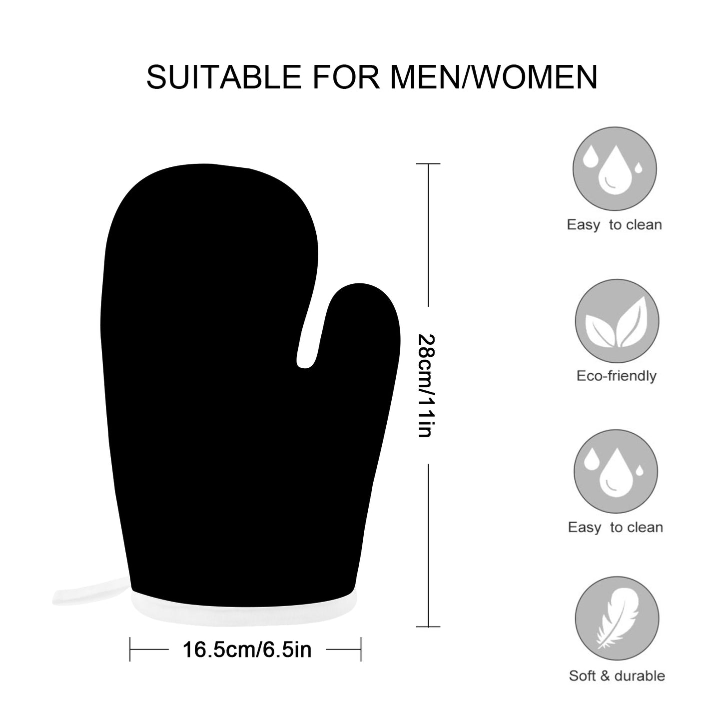 Heat Resistant Oven Mitt(Two Pieces)(Two sides)