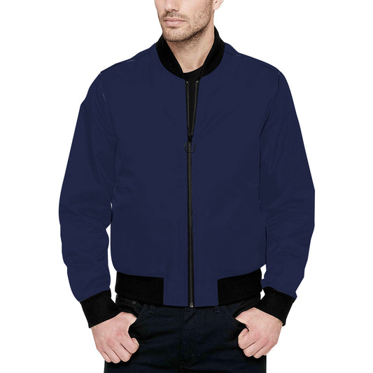 Men's All Over Print Quilted Bomber Jacket(Model H33)