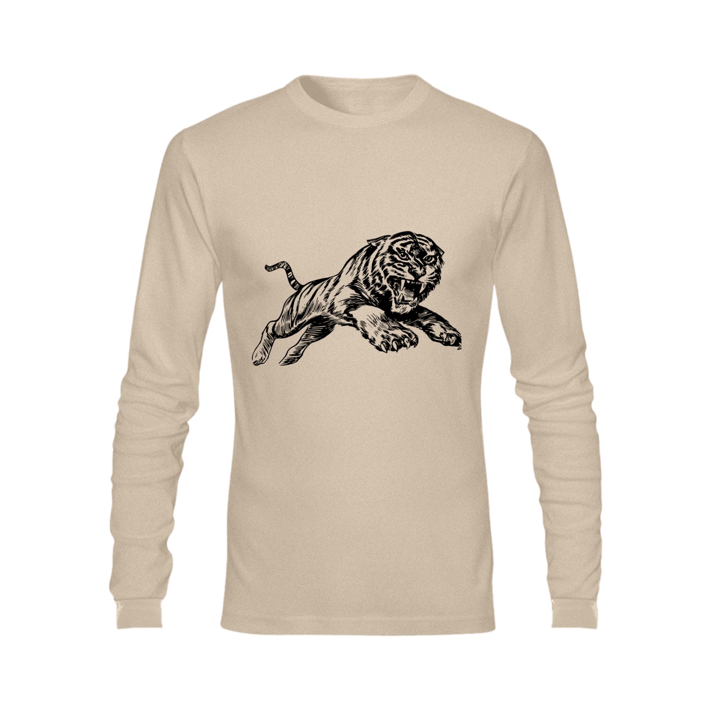 Men's Heavy Cotton Long Sleeve T-Shirt (One Side Printing)(Made In USA) - Ships to the USA only