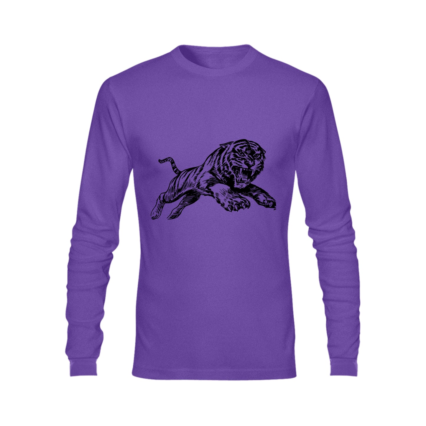 Men's Heavy Cotton Long Sleeve T-Shirt (One Side Printing)(Made In USA) - Ships to the USA only