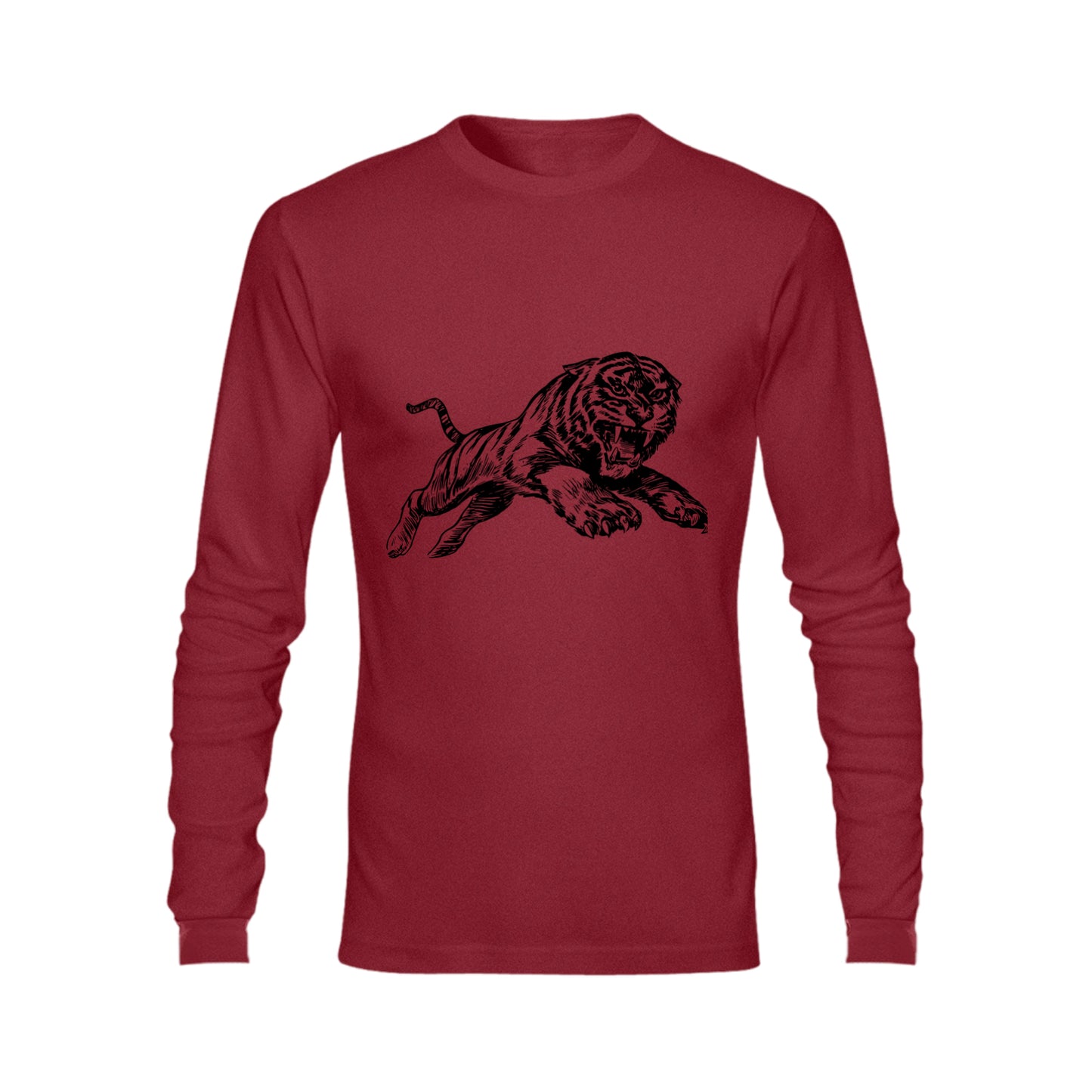 Men's Heavy Cotton Long Sleeve T-Shirt (One Side Printing)(Made In USA) - Ships to the USA only