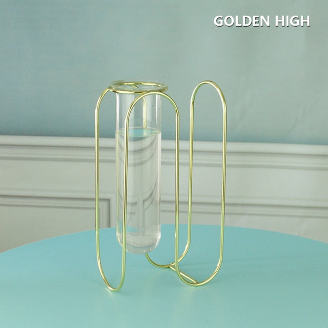 Creative golden Glass Vase