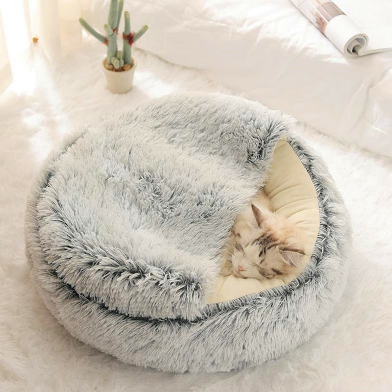 2 In 1 Long Plush Pet Bed