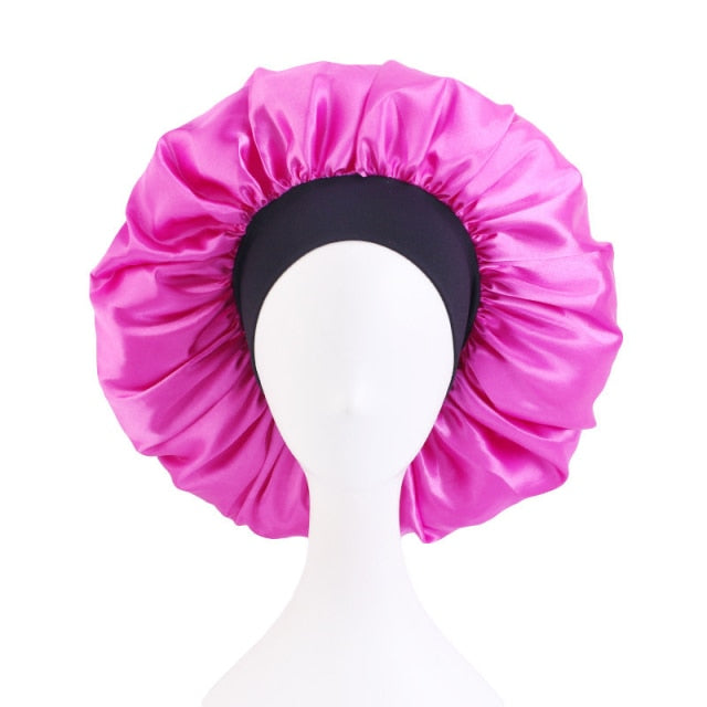 Women Satin Round Cap Sleep Hat Hair Protection Care