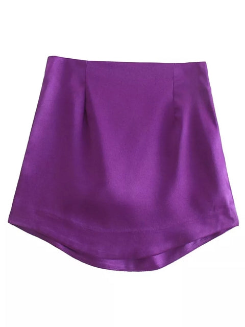 Satin Short Skirt