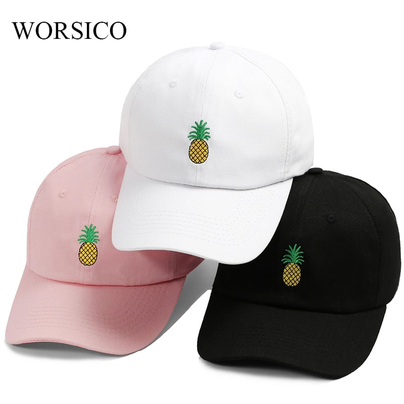 Baseball Cap Women Men Pineapple Embroidery dad hat Trucker Fashion Unisex Snapback hip hop cap Summer Hats Streetwear casquette