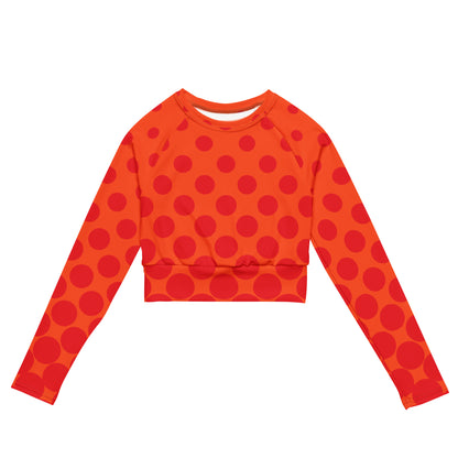 Recycled long-sleeve crop top