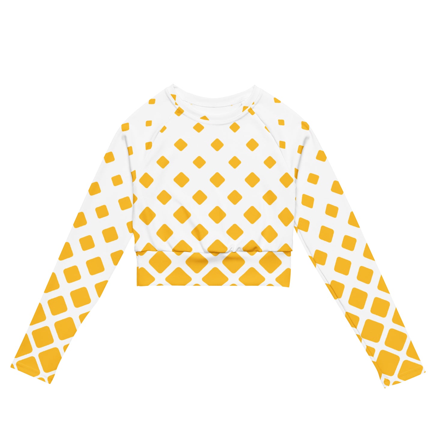 Recycled long-sleeve crop top