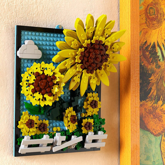 Sunflower Mosaic Painting Bricks Toy