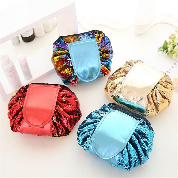 Sequins Glisten Travel Makeup Bag