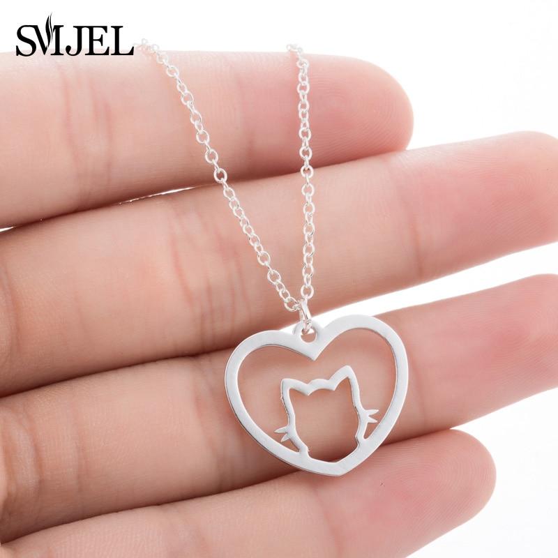 Cat Heart Necklace