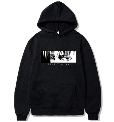 Japanese Anime  Eye Print Hoodie