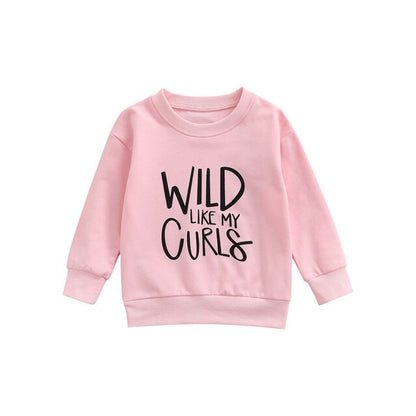 Baby Sweatshirt Tops with Letter Print