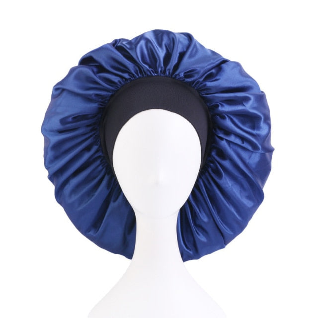 Women Satin Round Cap Sleep Hat Hair Protection Care