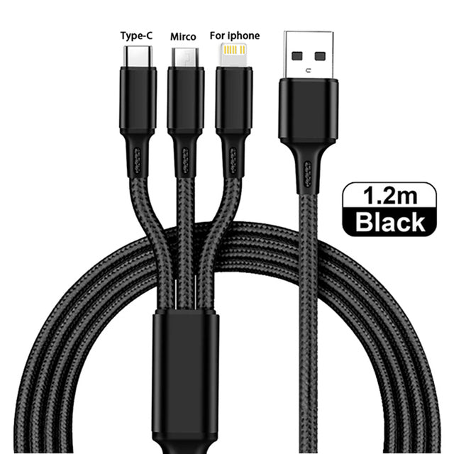 3 in 1 Type C USB Cable