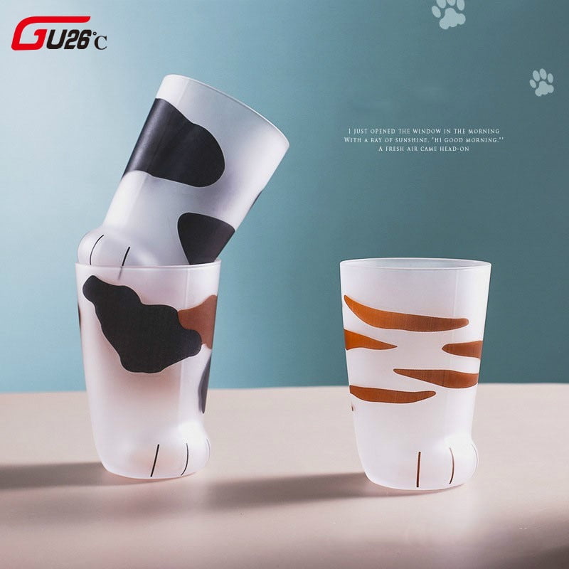 Creative Cute Cat Paws Glass