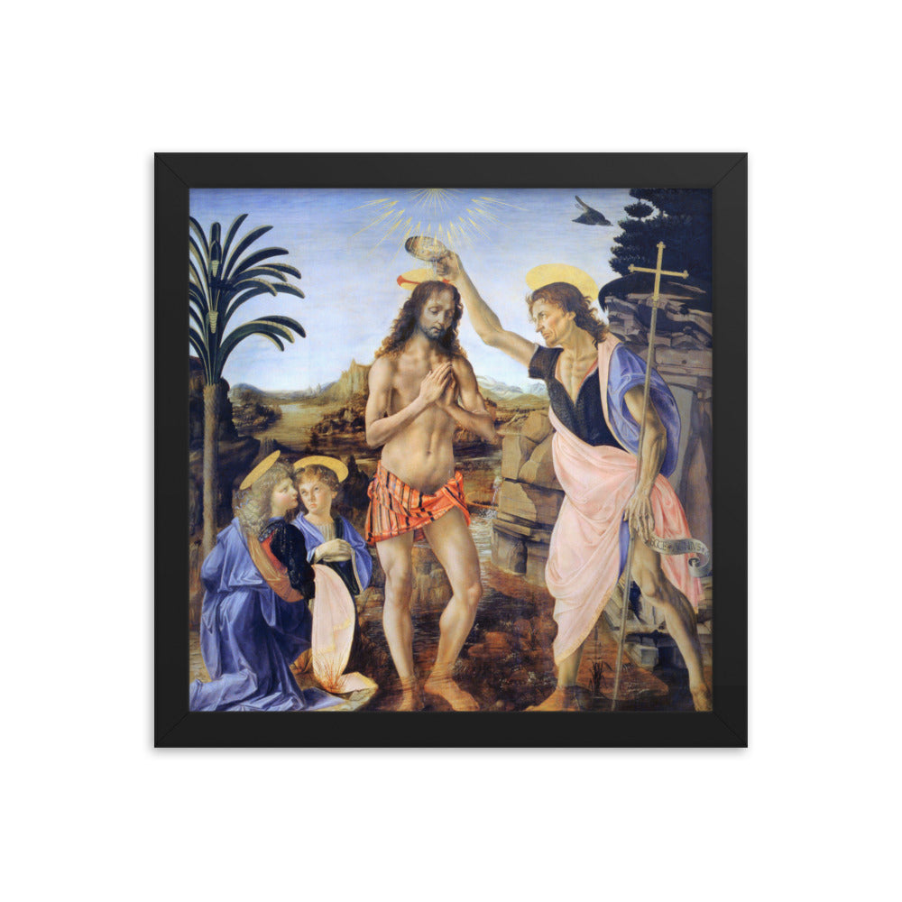 Leonardo Da Vinci Baptism of Christ (1470-1480) Physical Paint