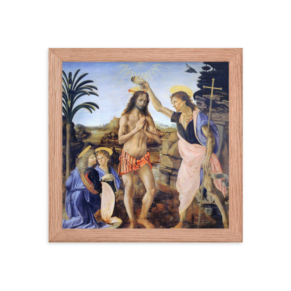 Leonardo Da Vinci Baptism of Christ (1470-1480) Physical Paint