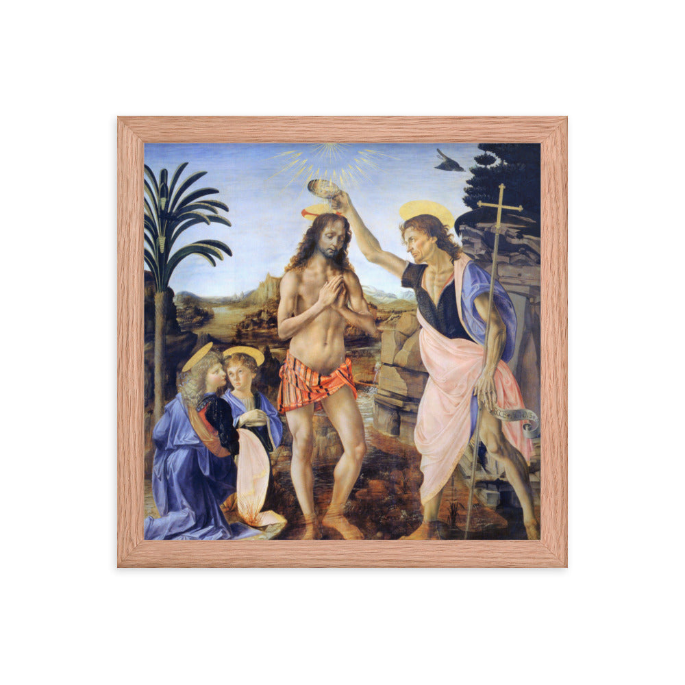 Leonardo Da Vinci Baptism of Christ (1470-1480) Physical Paint