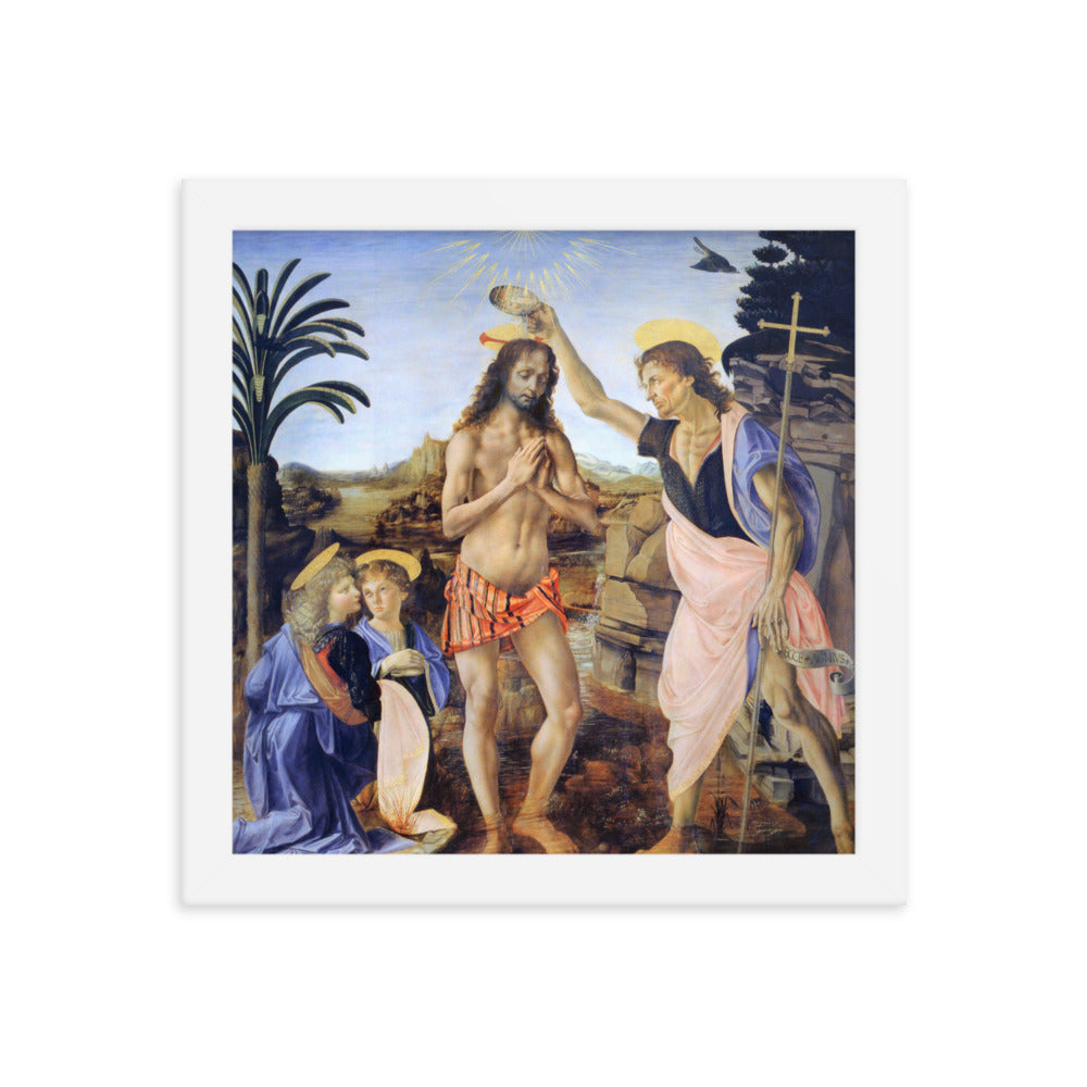 Leonardo Da Vinci Baptism of Christ (1470-1480) Physical Paint