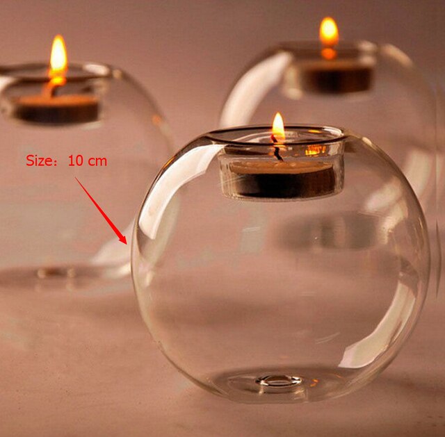 Europe-style Round Hollow Candle Glass