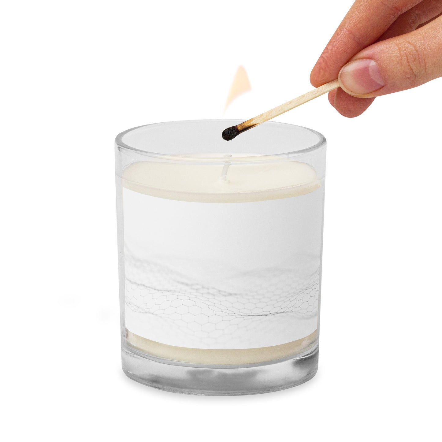 Glass jar soy wax candle