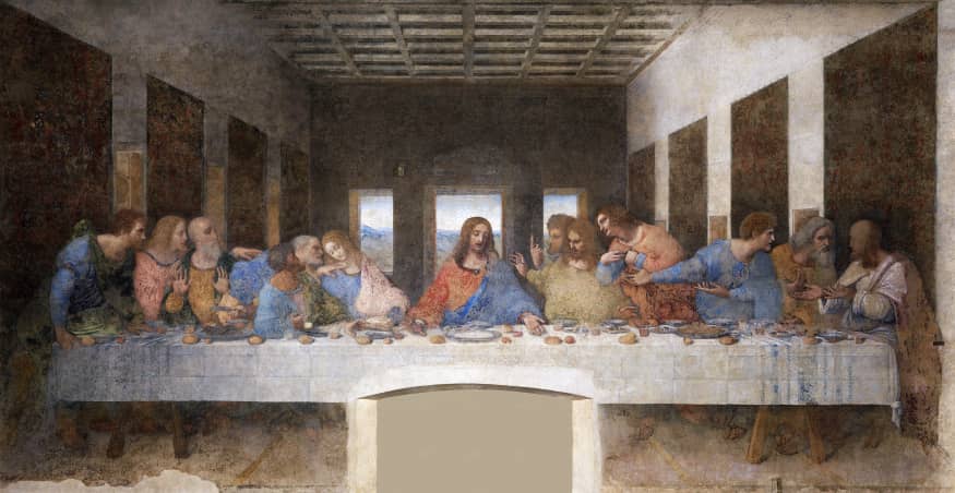 Leonardo da Vinci's The last Supper(1495-1498) famous painting