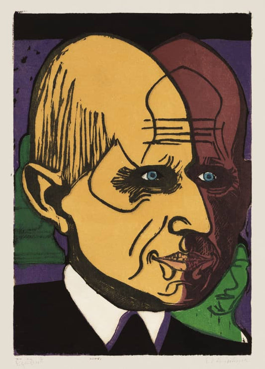 Head of Dr Bauer(1933) by Ernst L Kirchner