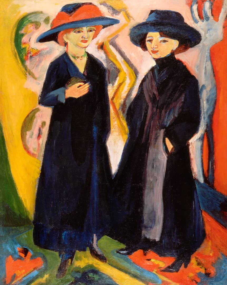 Two Women (1922) by Ernst L Kirchner