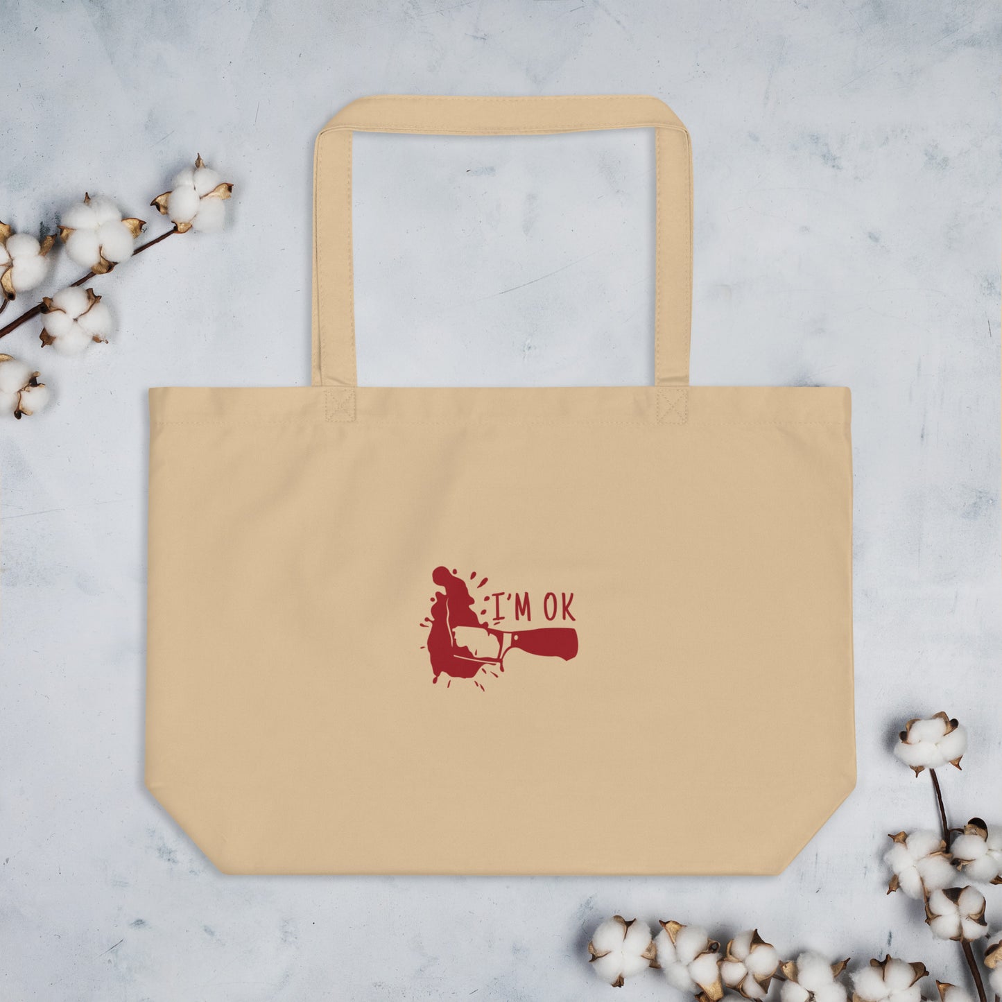 Large organic tote bag