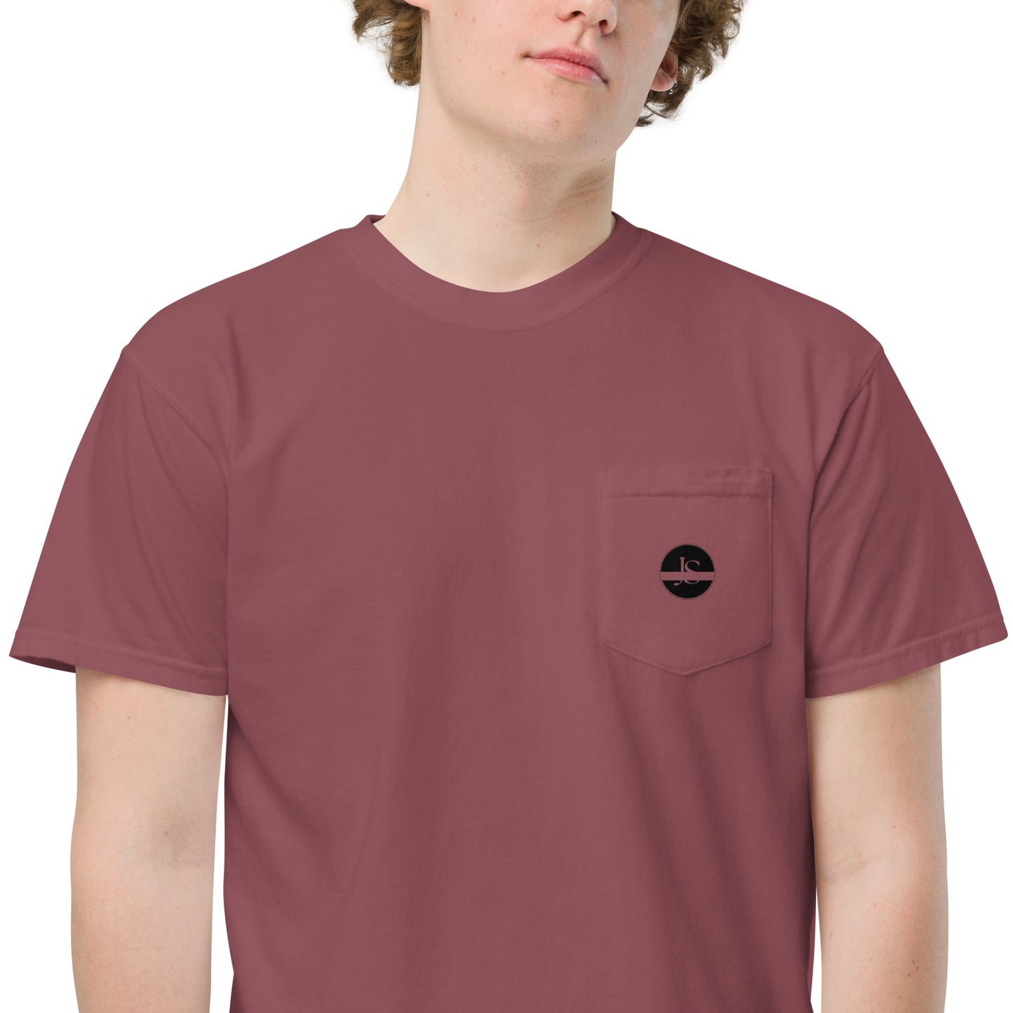 Unisex garment-dyed pocket t-shirt