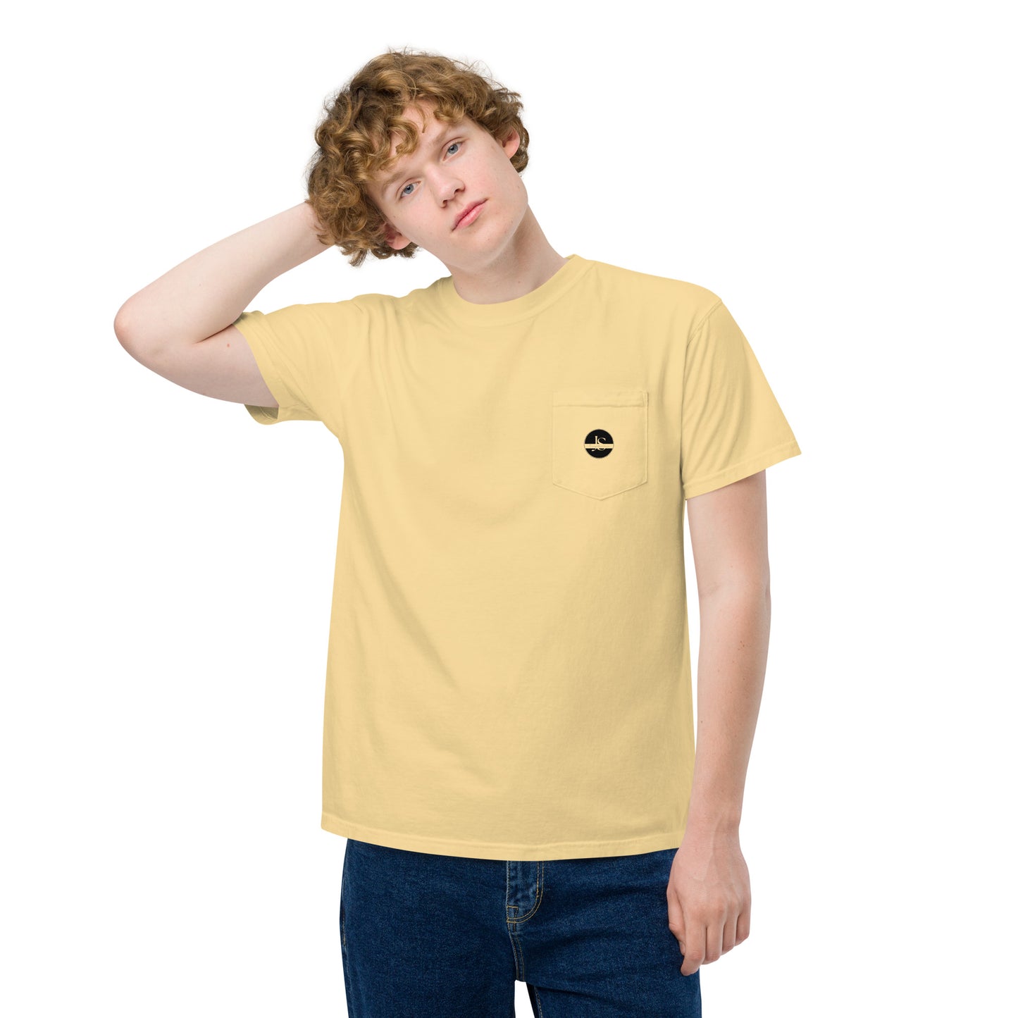 Unisex garment-dyed pocket t-shirt