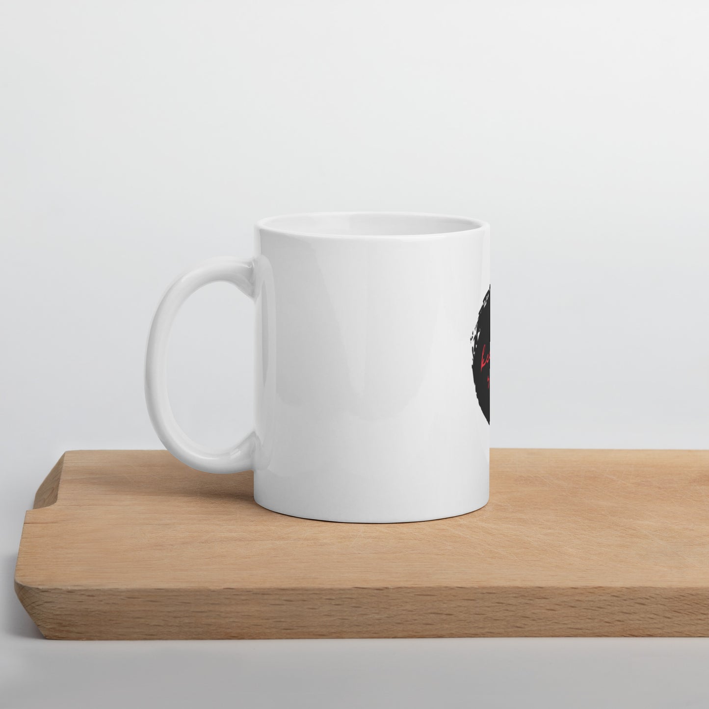 White glossy mug