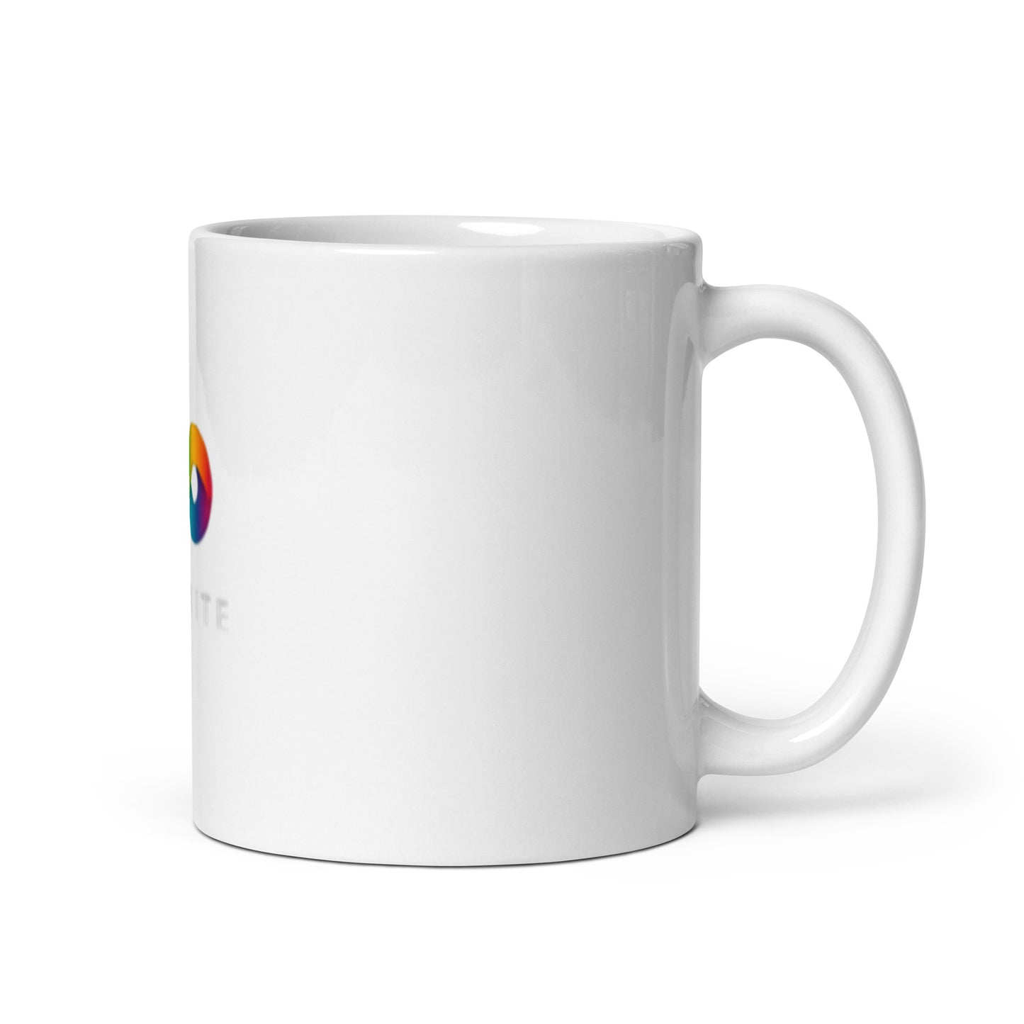 White glossy mug