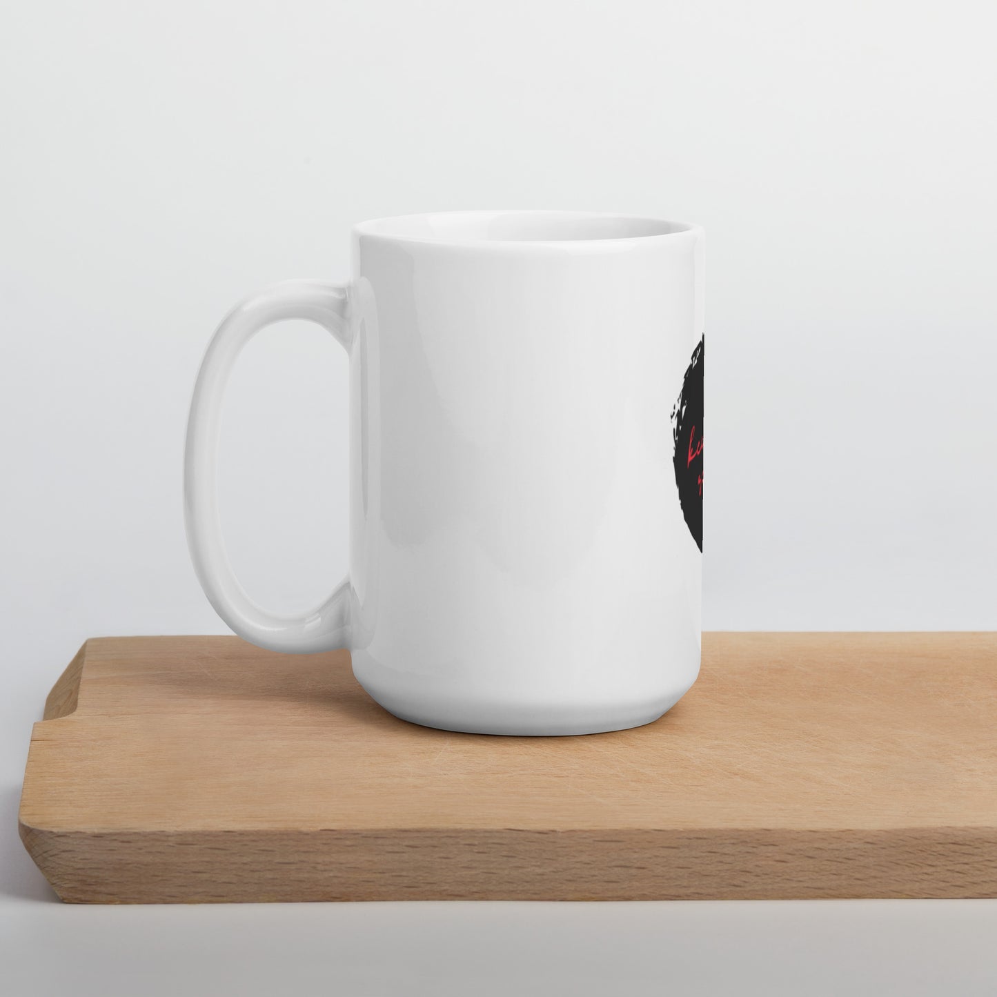 White glossy mug