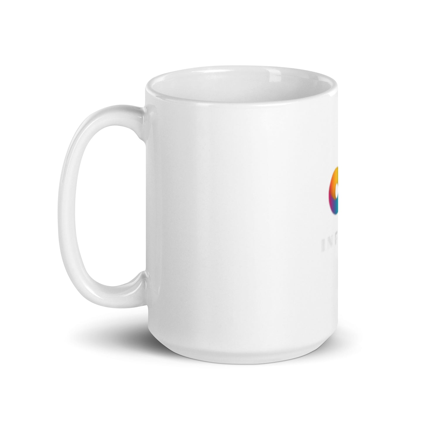 White glossy mug