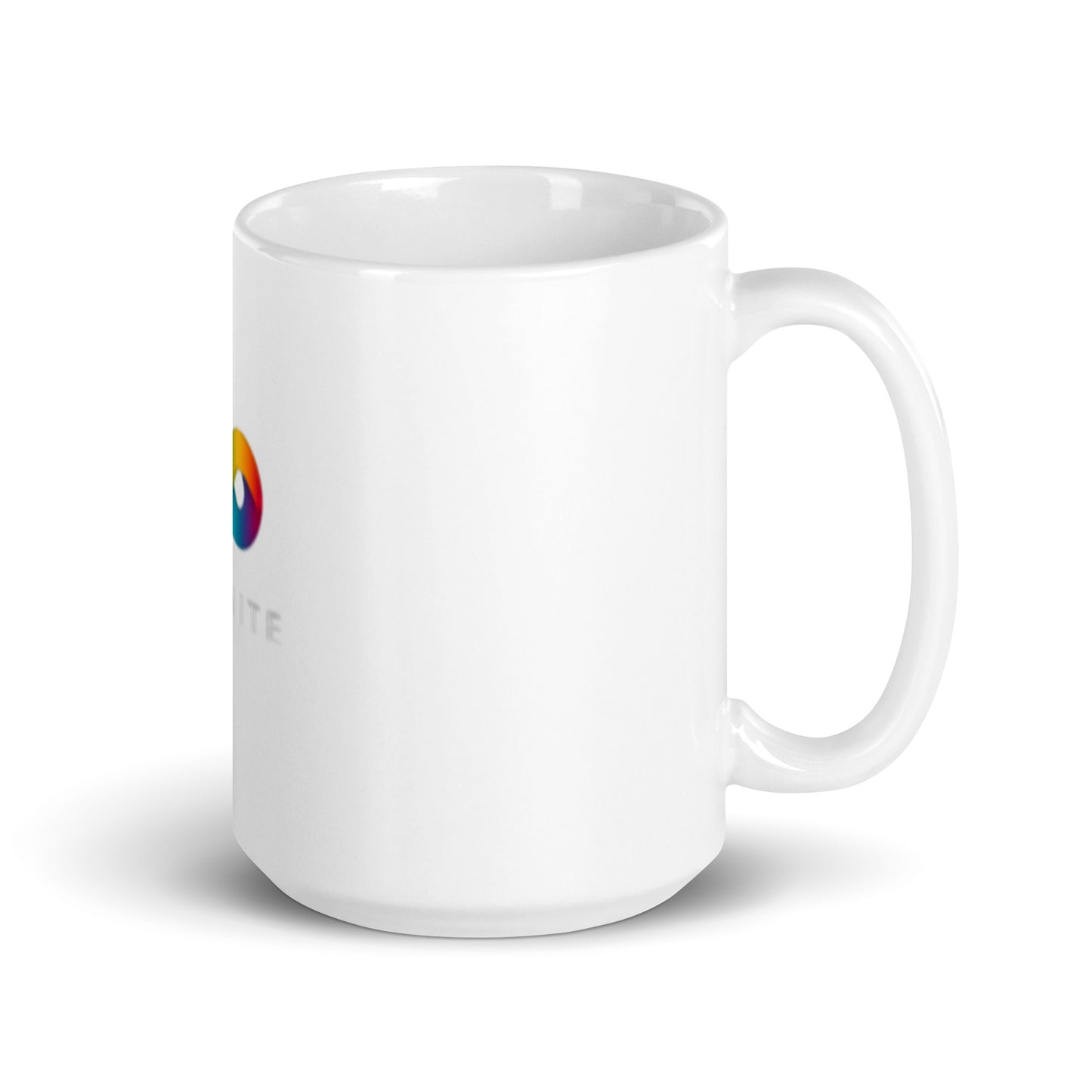 White glossy mug