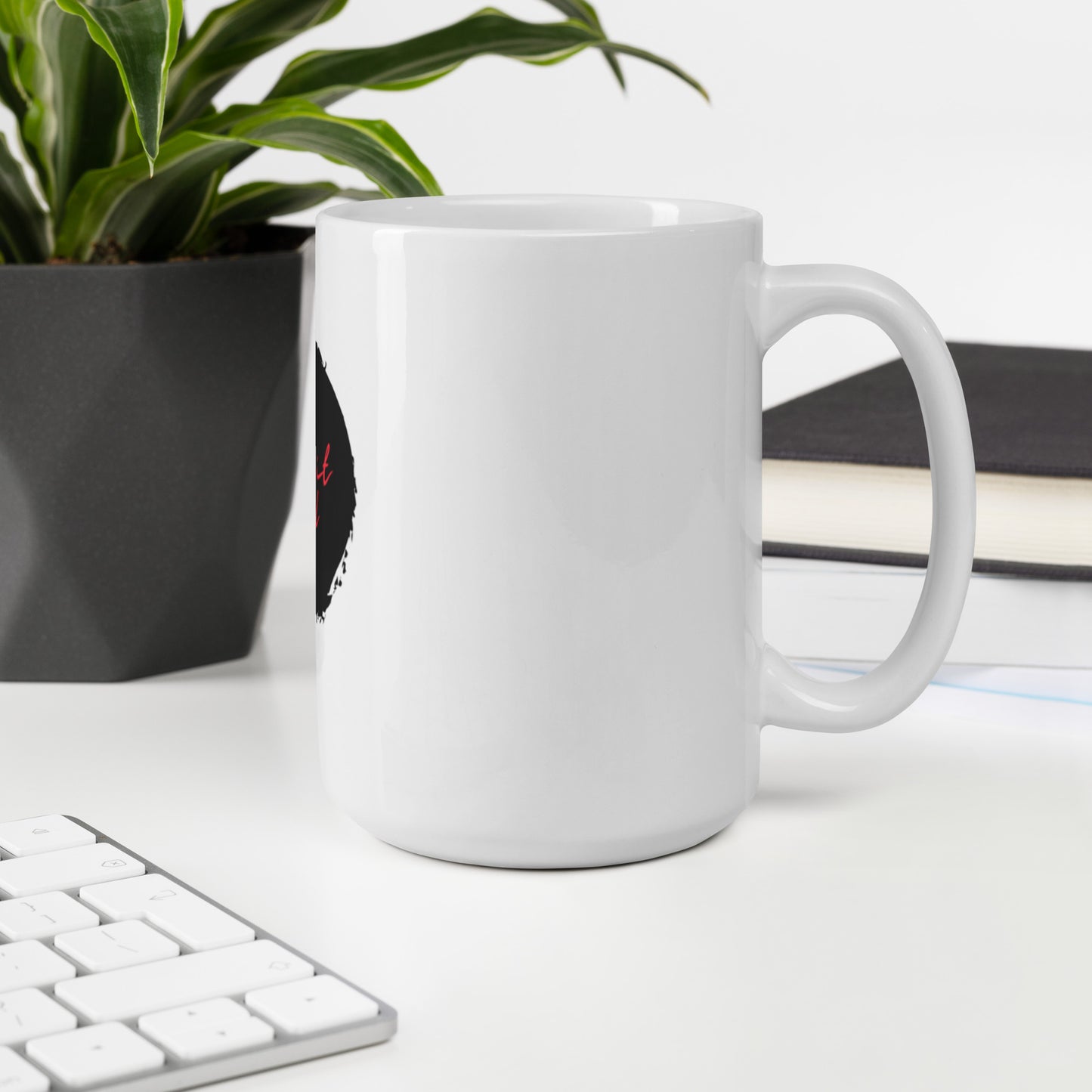 White glossy mug